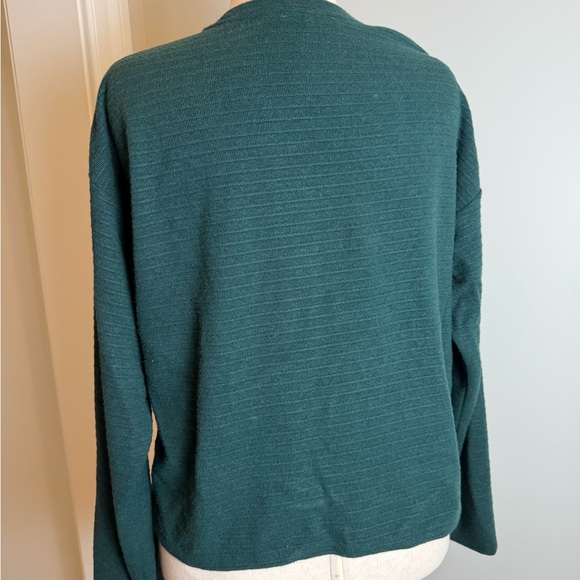 Sanctuary Dark Green Ribbed Crewneck Top/Sweater - Picture 4 of 6